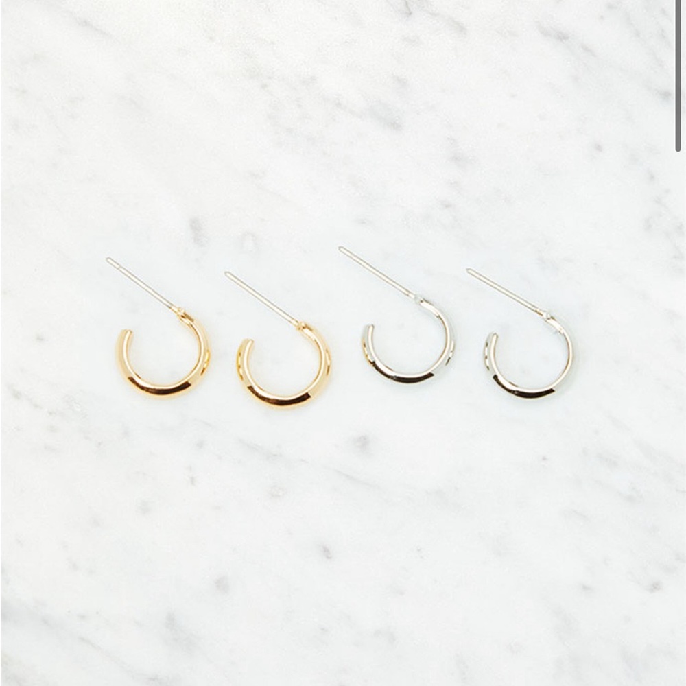 brandy melville john galt silver and gold earrings